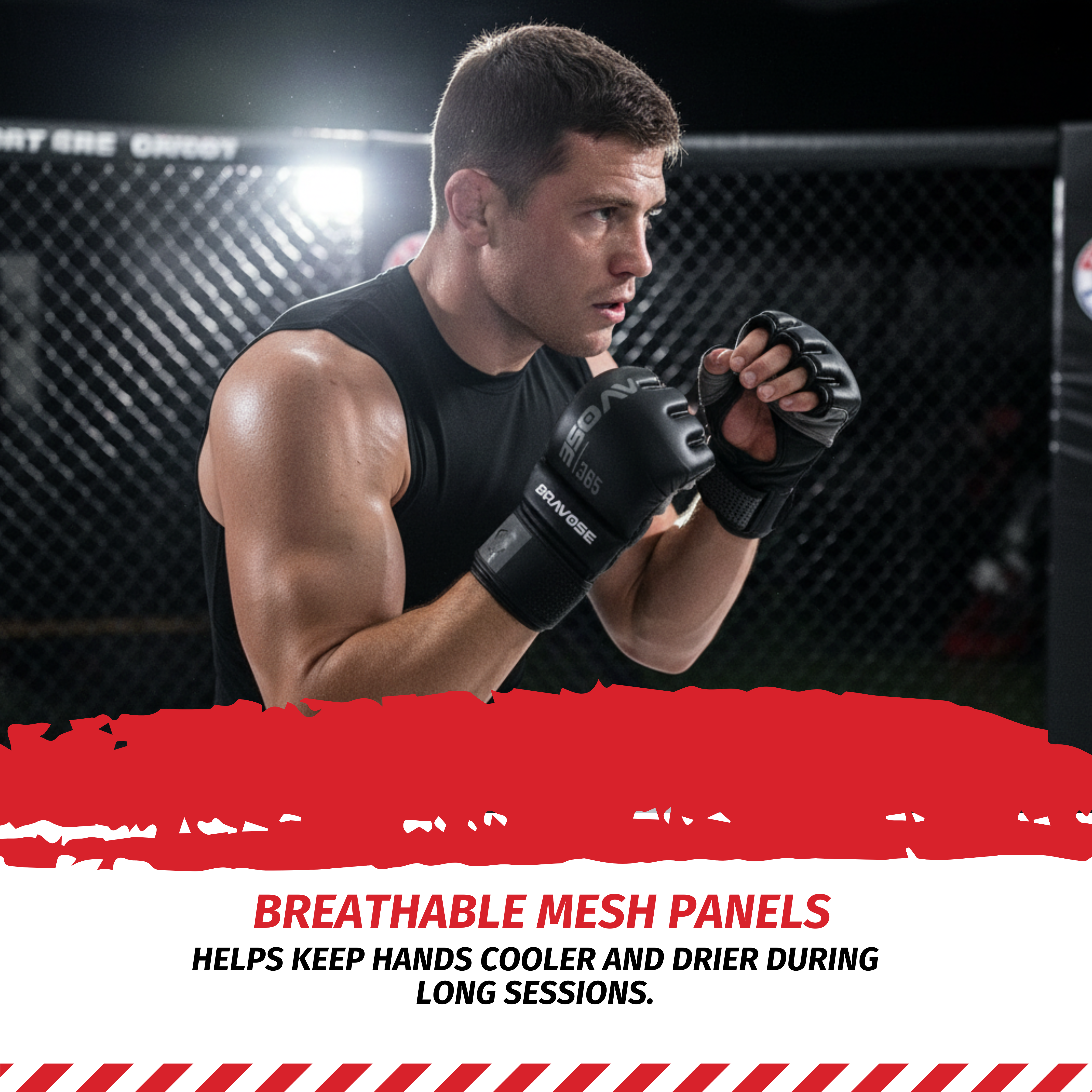 Bravose MMA Boxing Gloves – Premium PU Leather Training & Sparring Gloves for Boxing, Kickboxing & Muay Thai