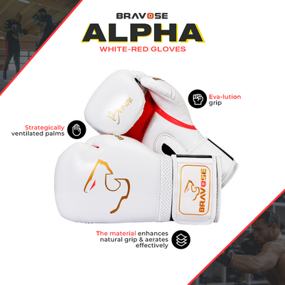 Alpha White & Red (sparring glove)