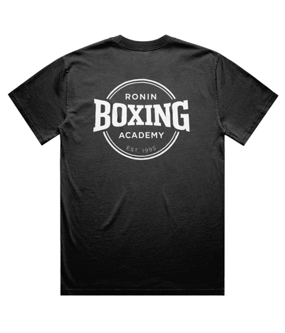 Ronin pump-cover tee with 25cm upper-back logo