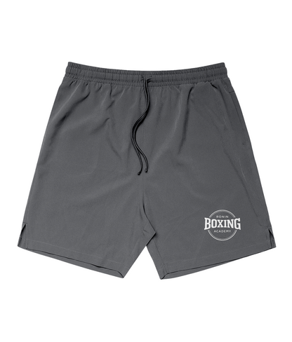 French Navy Ronin shorts with white 8cm logo low on left leg